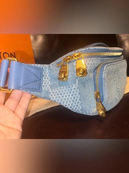 Louis Vuitton Denim Rush Bum Bag with Gold Hardware - Picture 11 of 15